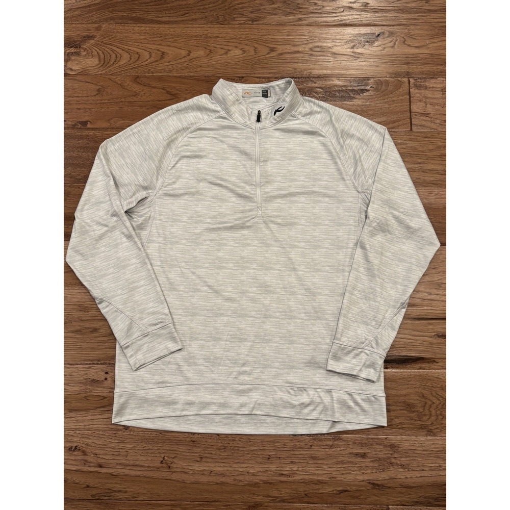 KJUS Keano Halfzip Pullover Grey Heather Golf Ski Mid Layer Men's Size 56 2XL